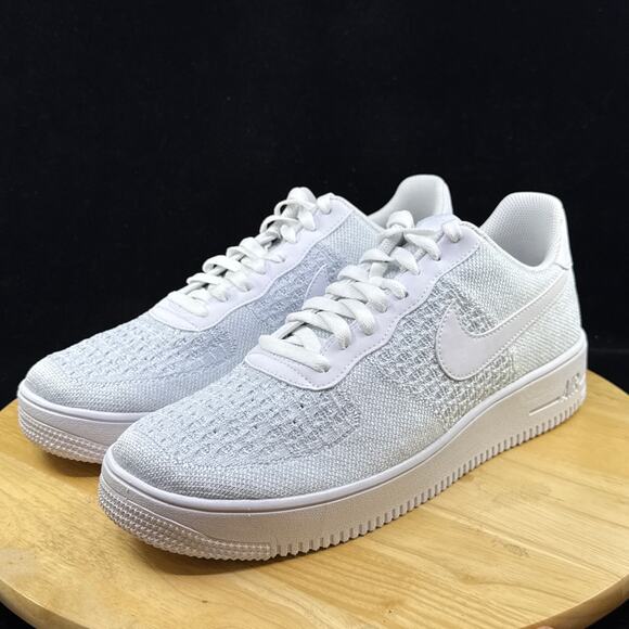 Nike Men\'s Air Force 1 Flyknit 2.0 \'Pure Platinum\' Size 12 AV3042-100 main image 4